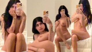 Se filtró el video de Mia Khalifa desnuda en el espejo selfie Onlyfans