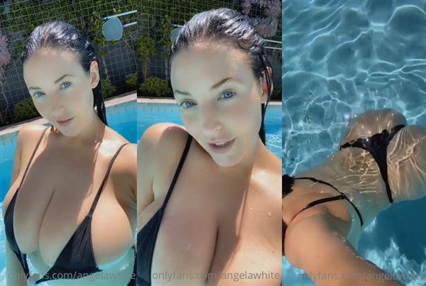 Angela White Onlyfans te hace reír en un video en la piscina
