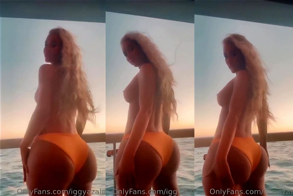 Iggy Azalea Deslizamiento De Tetas En Topless En El Barco Video Descargado