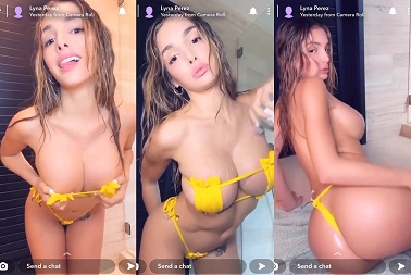 Lyna Perez Sexy Bikini Amarillo Strip Tease Video Descargado