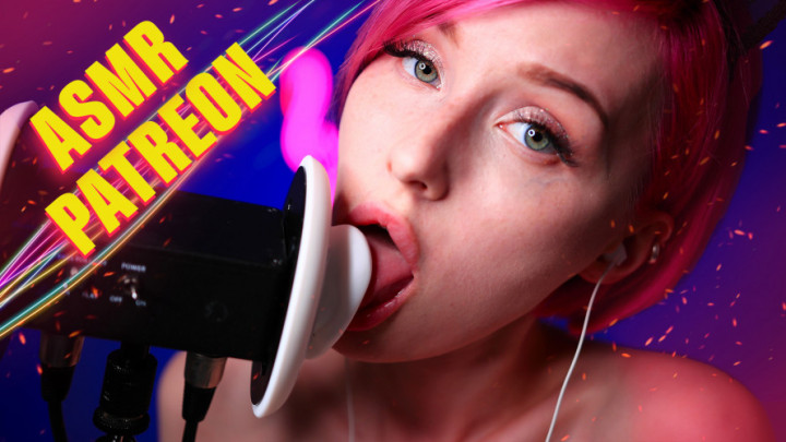 MyKinkyDope ASMR Ahegao y video de lamida de orejas descuidada