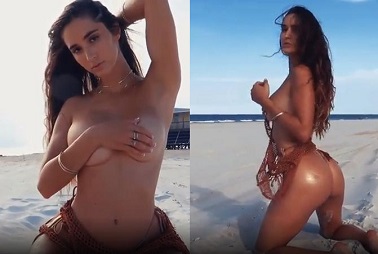 Natalie Roush Desnuda En Topless Bikini Video En La Playa