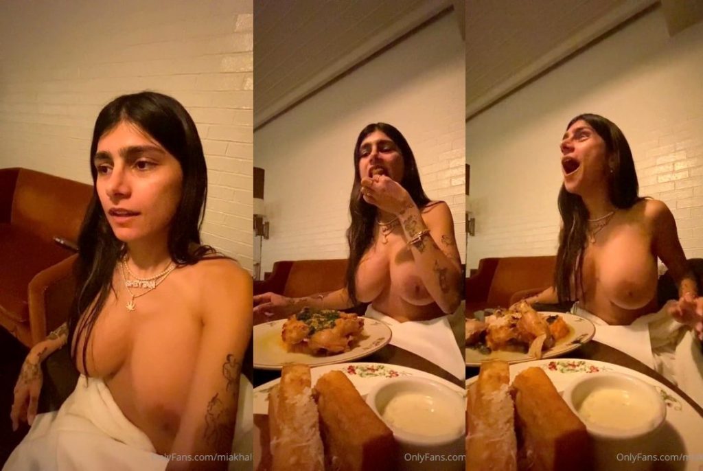 Se filtra video de Mia Khalifa preparando una cena sin caras
