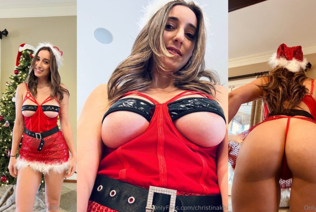 Se filtró el conjunto de fans del traje sexy de Santa de Christina Khalil