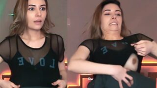 Twitch Thot Alinity Video de deslizamiento de tetas desnudas
