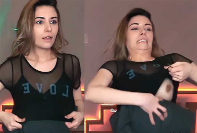 Twitch Thot Alinity Video de deslizamiento de tetas desnudas